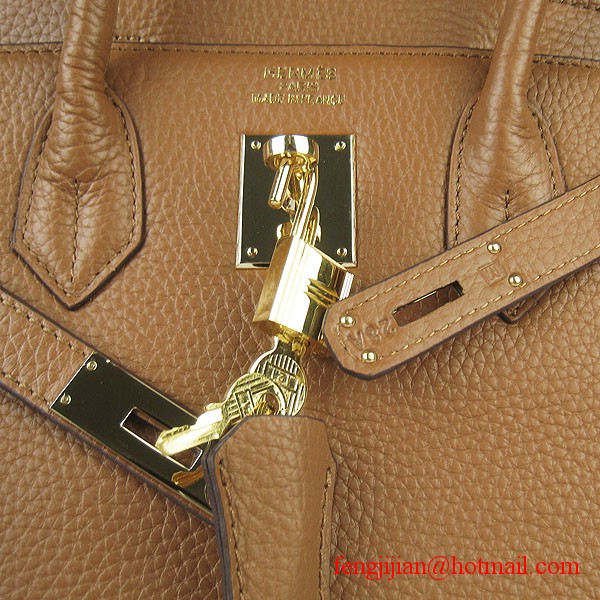 Hermes Birkin 30cm Togo Leather Bag Light Coffee 6088